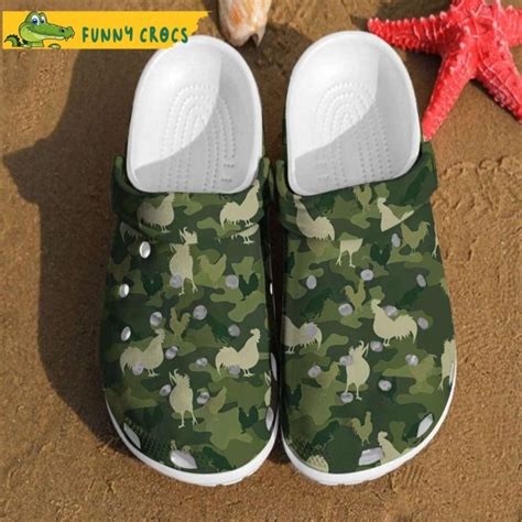 Camo Patterns Chicken Crocs Clog Shoes Discover Comfort And Style Clog Shoes With Funny Crocs