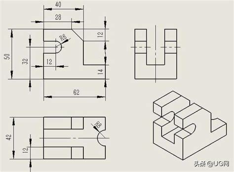 20張適合機械製圖視圖練習的圖紙，不會看三視圖的趕緊過來 每日頭條