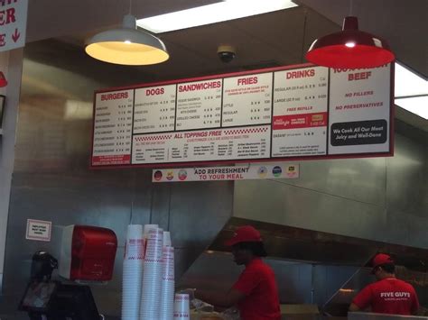 Menu At Five Guys Fast Food Rockford