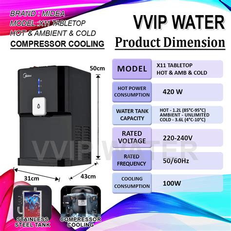 Penapis Air Midea Mild Alkaline Water Dispenser Hot Normal Cold Model Or X With
