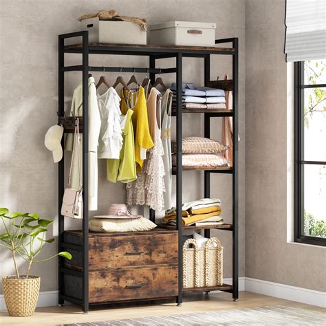 Mua Tribesigns Freestanding Closet Organizer Clothes Rack With Drawers