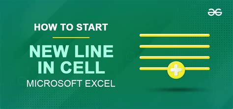 How To Start A New Line In Excel Cell 4 Easy Methods GeeksforGeeks