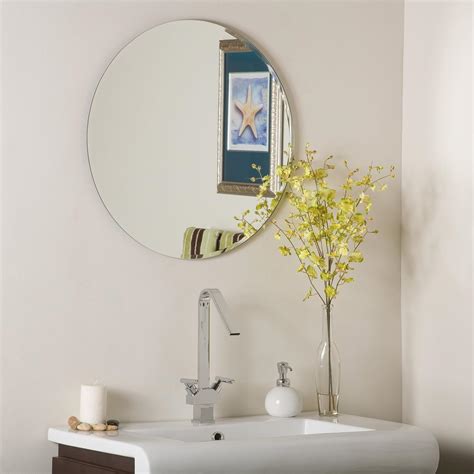 Round Frameless Bathroom Mirror Semis Online