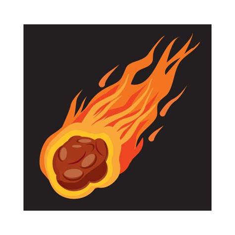 Meteorite Cartoon Vector Art PNG Falling Meteorite Icon Cartoon Style