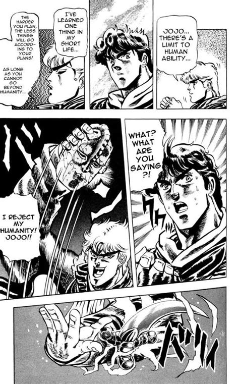 I Reject My Humanity Jojo Manga Panel Black And White I Reject My