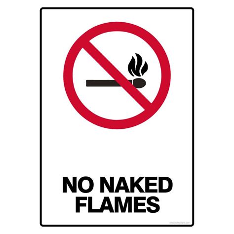 Prohibition Safety Sign No Naked Flames Alternative 2 Digital File
