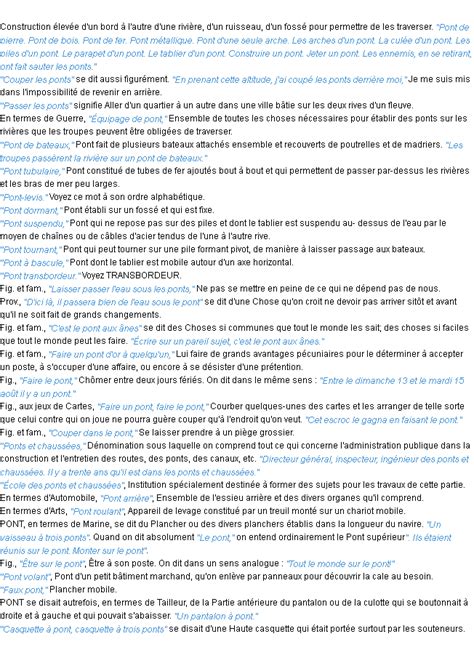 Pont : La définition