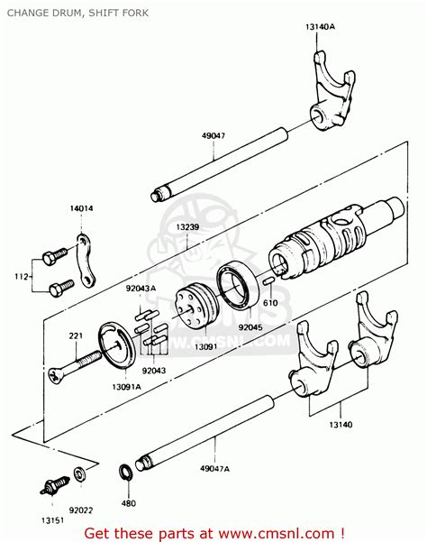 Kawasaki Z R Europe Uk Nr Change Drum Shift Fork Buy