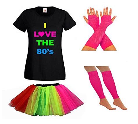 I Love The Eighties Fancy Dress Costume Set For Women 80s Fancy Dress