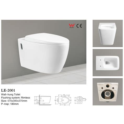 Rimless Wall Hung Toilets With Cocealled Water Tank For Bathroom Wc Toilets Bath Sanitary Ware