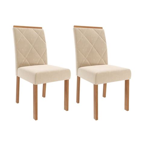 Jogo Cadeiras Fernanda Wood Ii Madeira Nude Leroy Merlin