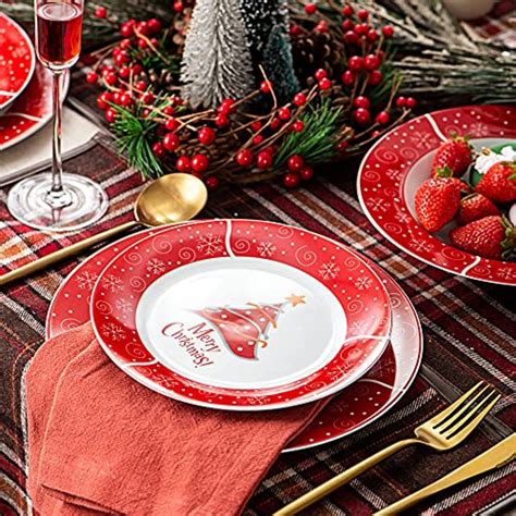 Veweet Serie Christmastree Porzellan Teilig Tafelservice Set