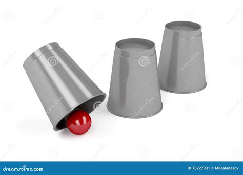 Three Cups And A Ball Stock Illustration Illustration Of Trick 70227031