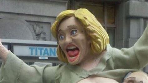 Naked Hooved Hillary Clinton Statue Sparks Confrontation In New York