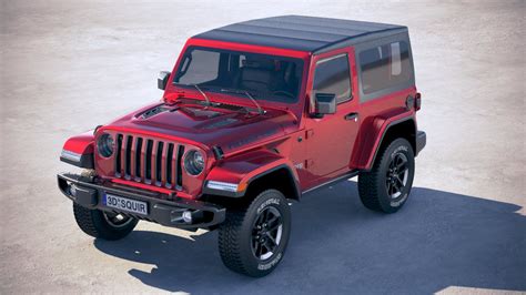 Mod Le D De Jeep Wrangler Rubicon Softtop Turbosquid