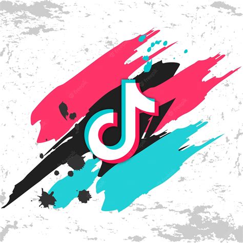 Premium Vector Tiktok Background With Splash Tiktok Color On The Grunge Background