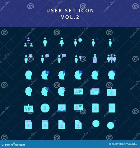 User Flat Style Design Icon Set Vol2 Stock Vector - Illustration of ...