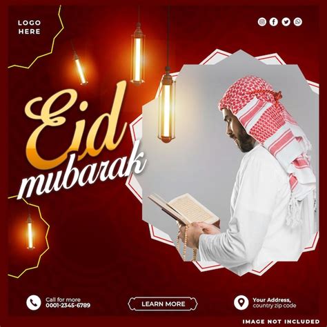 Modelo De Postagem De Design De M Dia Social Eid Mubarak Psd Gr Tis