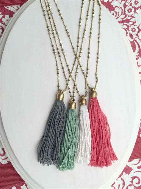 Beach Jewelry Necklace Tassel Jewelry Bead Jewellery Pretty Jewellery Long Necklace Tassel