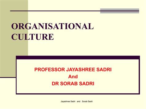 Organisational culture | PPT | Free Download