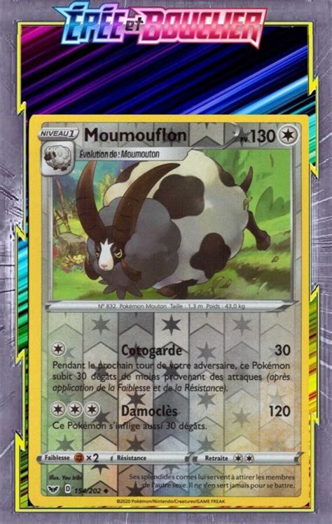 Moumouflon 154 202 épée et bouclier carte Pokémon EB01