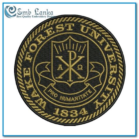 Wake Forest University Logo 3 Embroidery Design - Emblanka