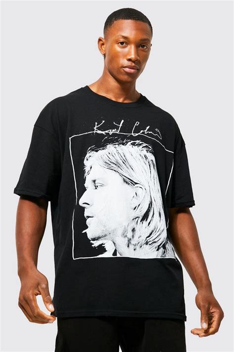 Oversized Kurt Cobain License T Shirt Boohoo Uk