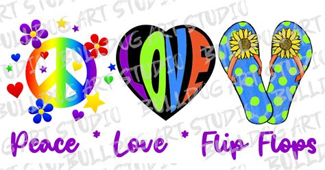 Peace Love Flip Flops Etsy