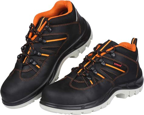 Karam Fs26 Ankle Height Black Leather Safety Shoes For Men Single