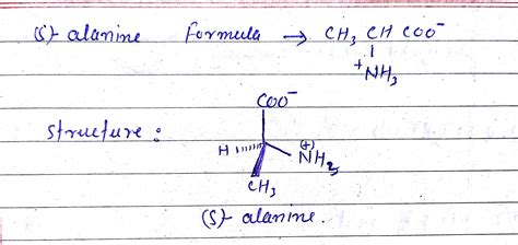 Solved 6 S Alanine Is A Naturally Occurring Amino Acid Draw Its