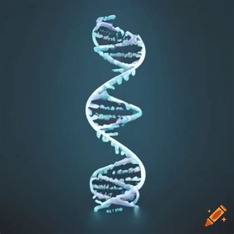 Illustration Of A Double Helix Dna Strand Structure