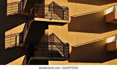 Fire Escape On Building Facade Stock Photo 2262973331 | Shutterstock