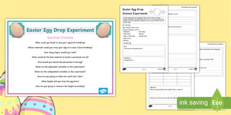 Easter Egg Drop Science Experiment Teacher Made