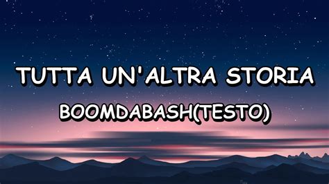 Boomdabash Tutta Un Altra Storia Testo Lyrics YouTube