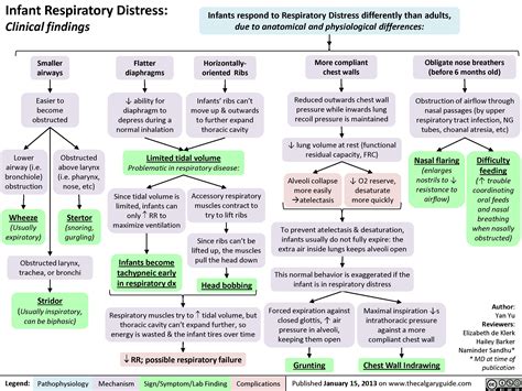 Infant Respiratory Distress: Clinical findings | Calgary Guide