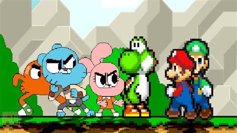 You Gotta Watch This Team Gumball Vs Team Super Better Mario Race To