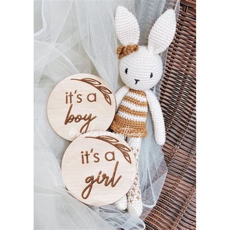 Jual Its A Boy Its A Girl Wooden Plaque Gender Reveal Properti Foto