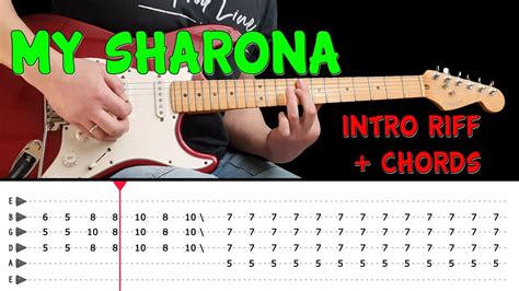 MY SHARONA Intro Riff Chords Guitar Lesson With Tabs The Knack