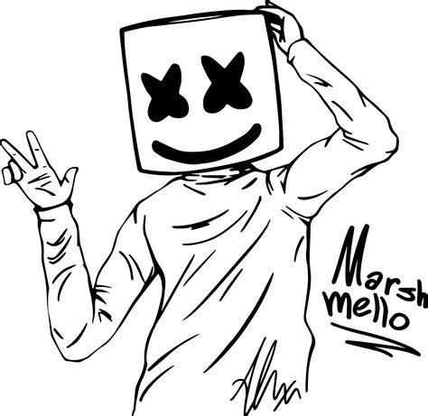 Dj Marshmello Svg Marshmello Dabbing Svg Marshmello Face Inspire