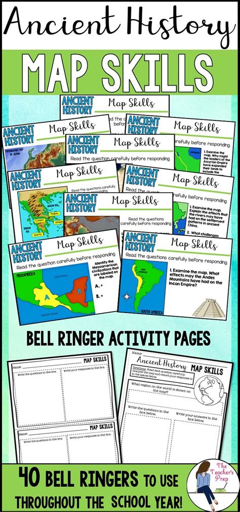 Social Studies Ancient History Map Skills Bell Ringers | Map skills ...