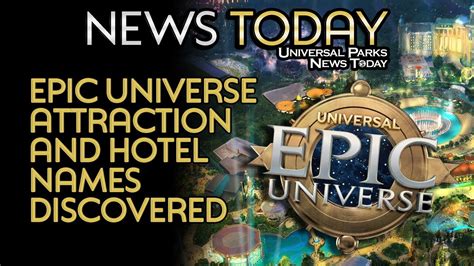 Epic Universe Attraction And Hotel Names Discovered Alo Japan