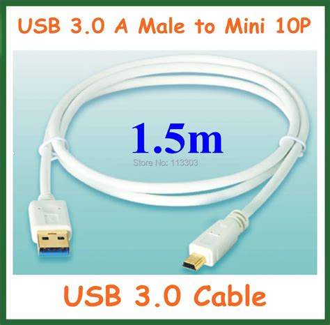 20pcs USB 3.0 Cable 5ft 1.5m USB 3.0 A Male to Mini 10P Extension ...