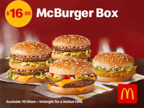 Deal Mcdonald’s 16 95 Mcburger Box With 4 Burgers Frugal Feeds