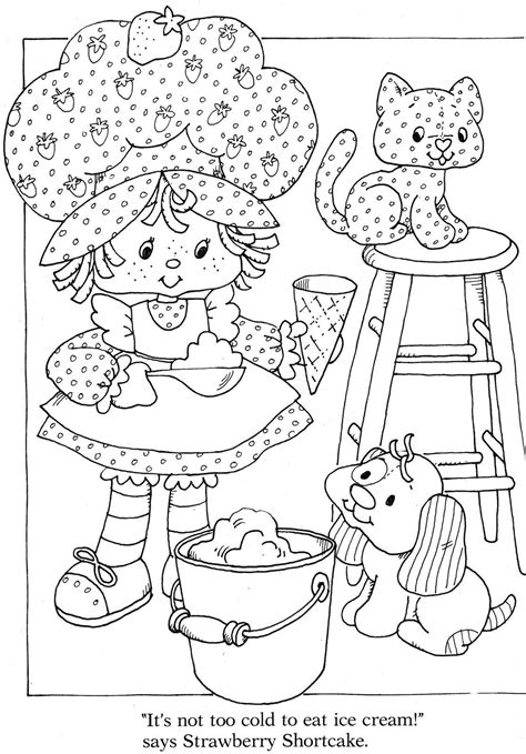 Vintage Strawberry Shortcake Coloring Pages