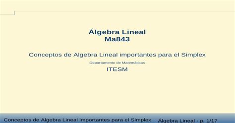 Lgebra Lineal Ma Cb Mty Itesm Mx Ma Materiales A B Pdf