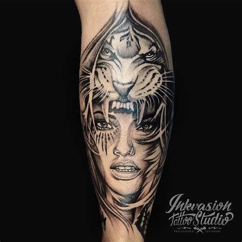 Tiger Girl Tattoo – INKVASION Tattoo Studio · SINGAPORE