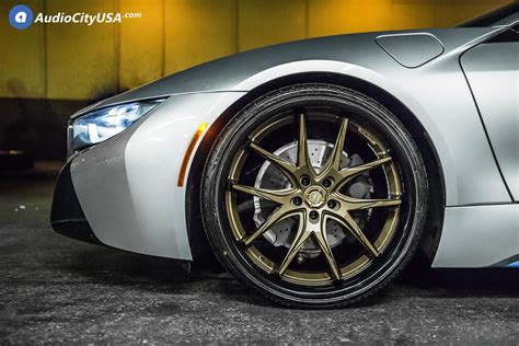 Staggered Lexani Wheels R Twelve Satin Bronze Center With Gloss