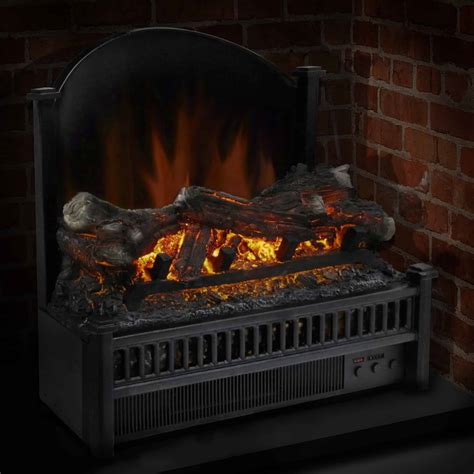 Electric Log Insert With Removable Fireback With Heater