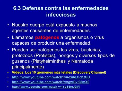 6 3 Defensa Contra Las Enfermedades Infecciosas BI NS Ppt Descargar