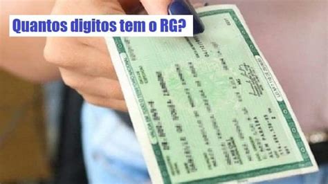 Quantos D Gitos T M O Rg Descubra Aqui E Saiba Mais